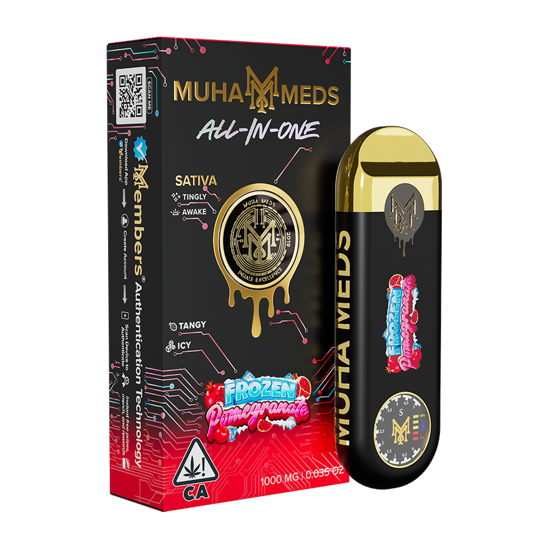 Muha Meds Frozen Pomegranate All-In-One Sativa packaging