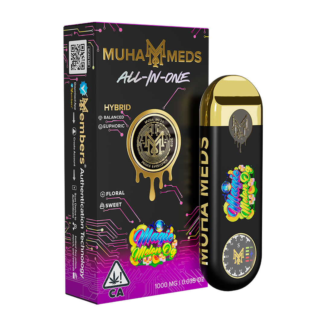 Muha Meds Magic Melon OG All-In-One Hybrid packaging