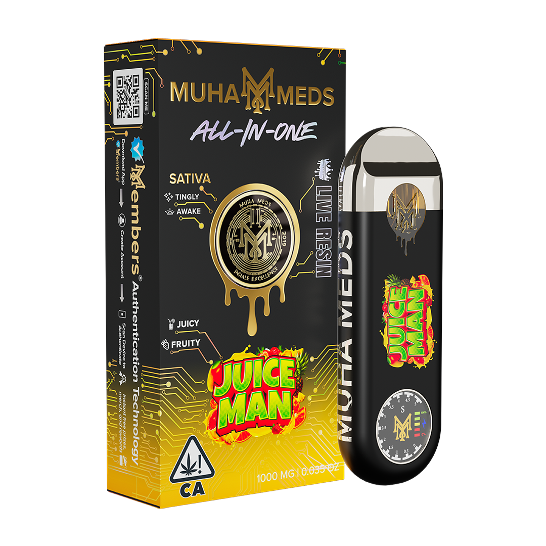 Muha Meds Juice Man All-In-One Sativa product packaging
