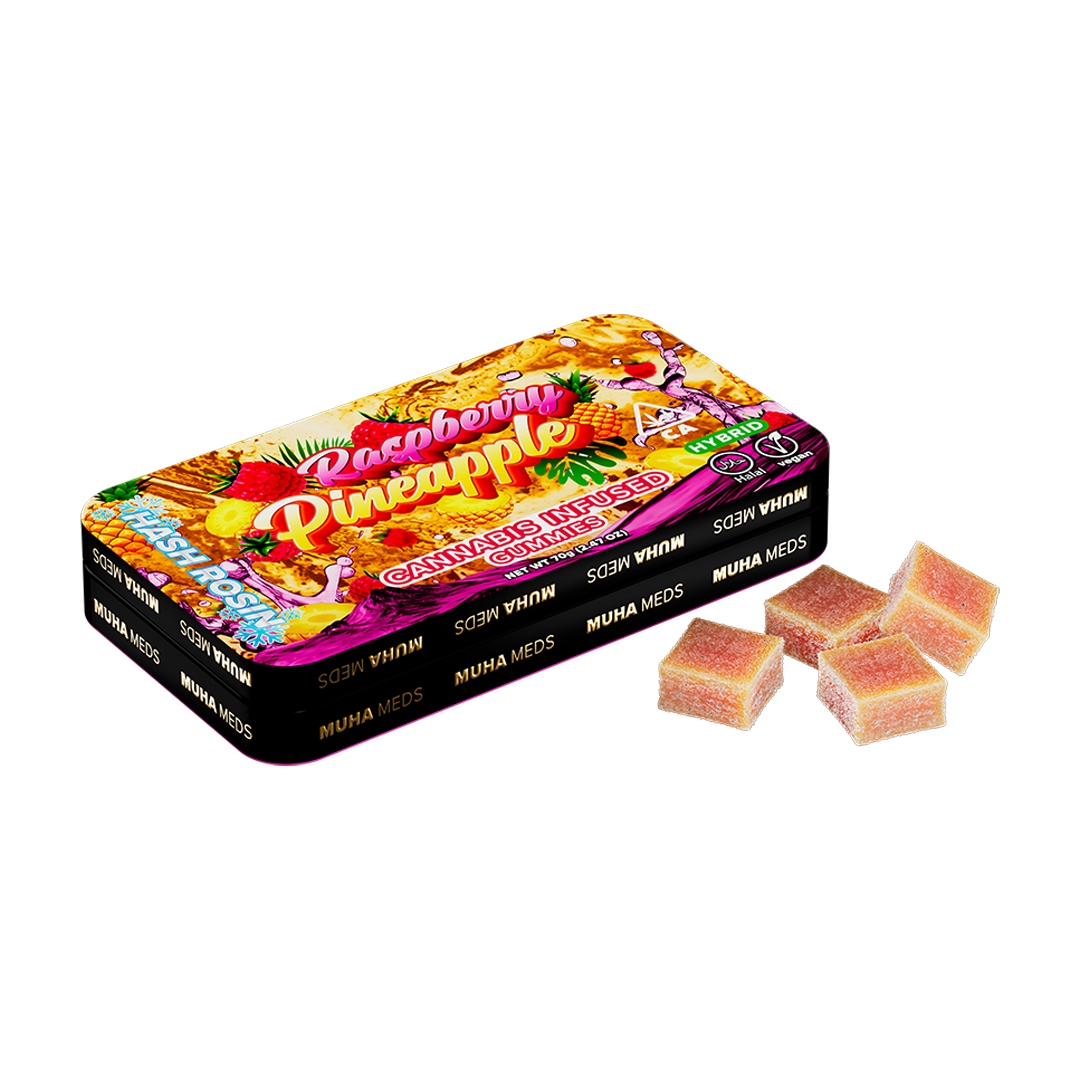 Raspberry Pineapple Hash Rosin Gummies